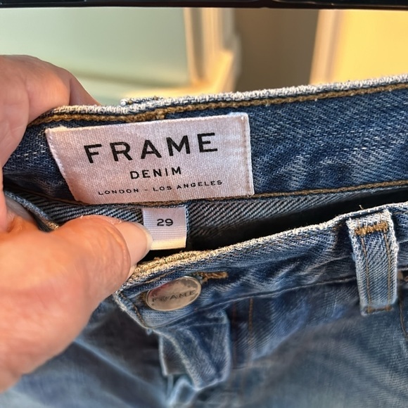 Frame Denim Le Pegged Jean Distressed Cotton Straight Leg - Picture 4 of 11